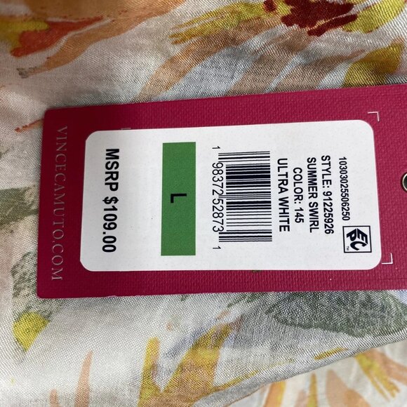 Vince Camuto Women’s Flutter Sleeve Tiered Midi Dress – Summer Swirl Print – L - Picture 11 of 11